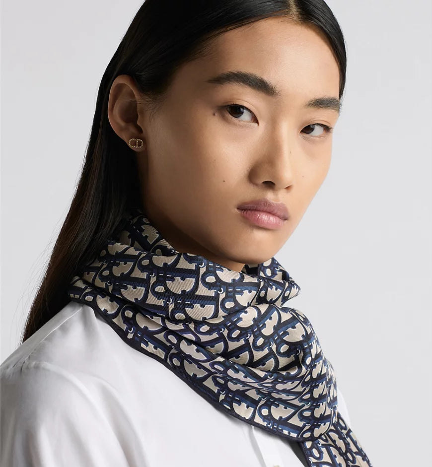 Dior Oblique Stole - Navy Blue