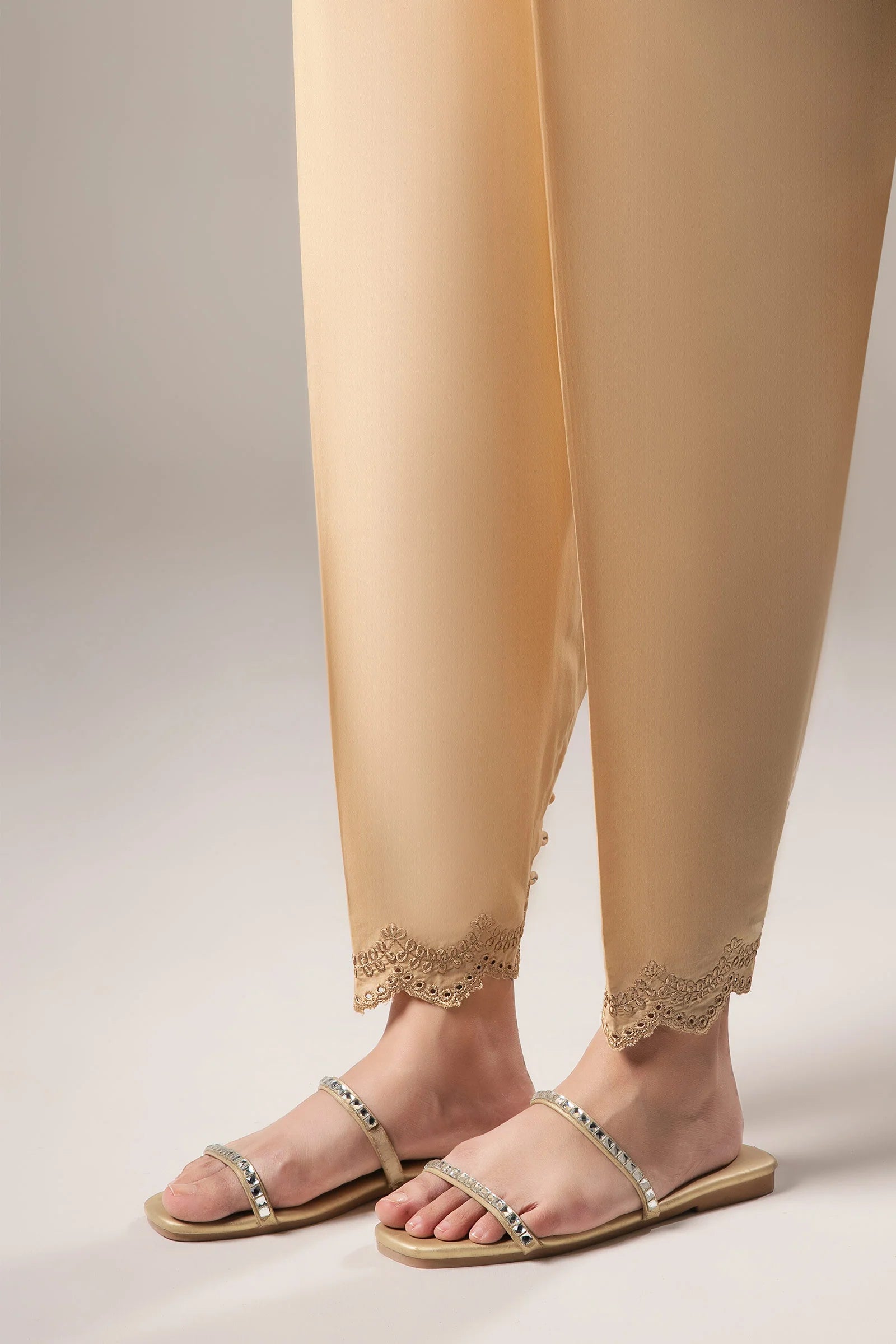 Embroidered Cambric Shalwar - Maria B