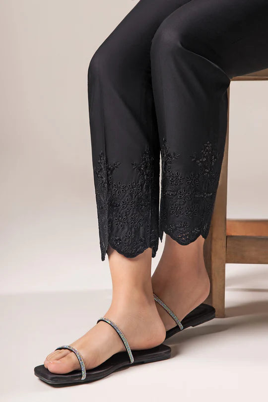 Embroidered Cambric Trouser - Maria B