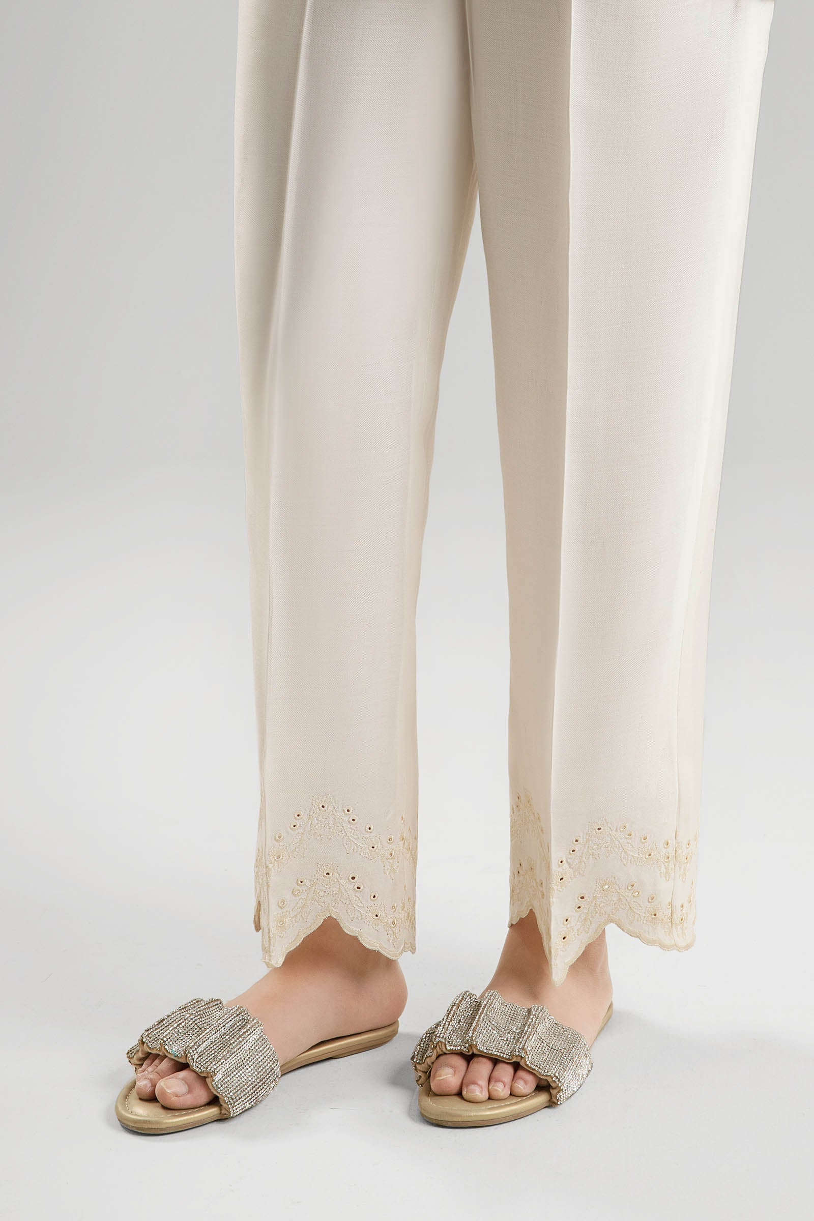 Embroidered Viscose Trouser - Maria B