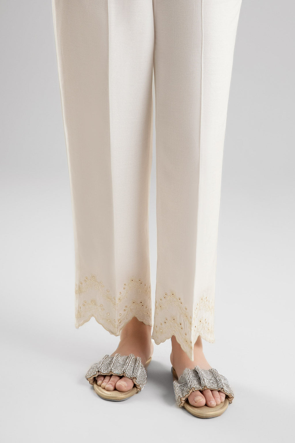 Embroidered Viscose Trouser - Maria B